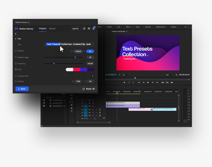 Motion factory. Multimedia preset ач. multimedia preset fx. motion tools 2.