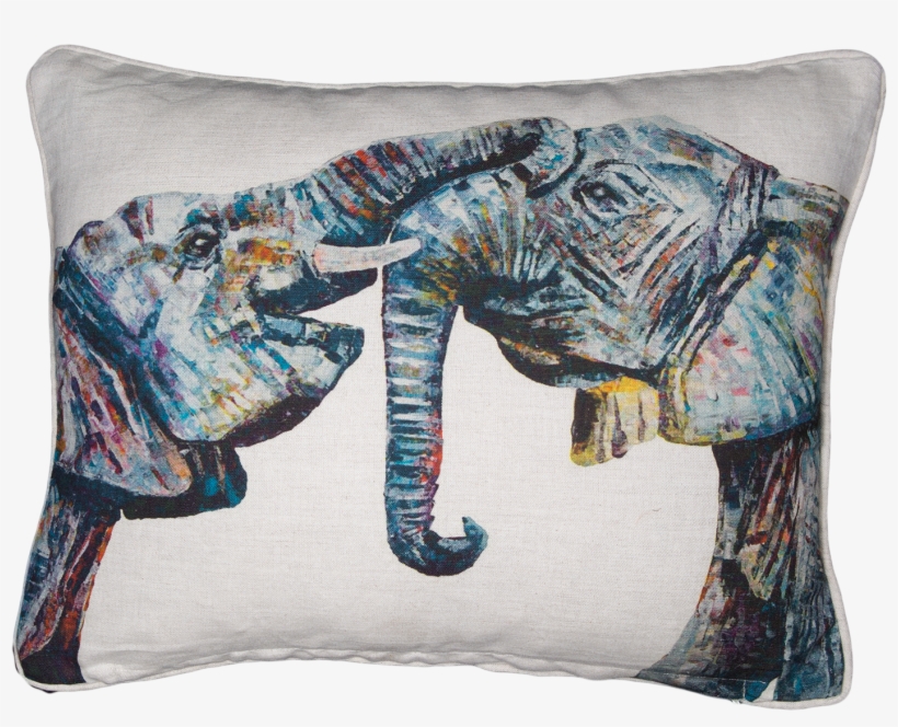 Baby Elephant Cushions 'bahati & Bashasha' - Cushion, transparent png download