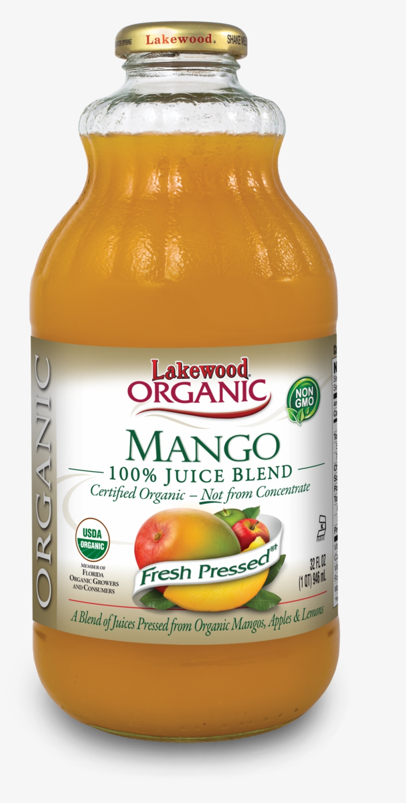 Lakewood Organic Mango Juice Blend, 32 Ounce - Lakewood Organic Pineapple Juice, transparent png download