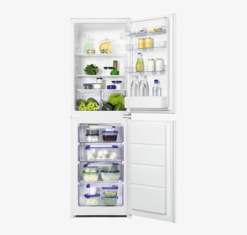 Zanussi Zbb27450sv Integrated Fridge Freezer-appliance - Zanussi Fridge Freezer, transparent png download