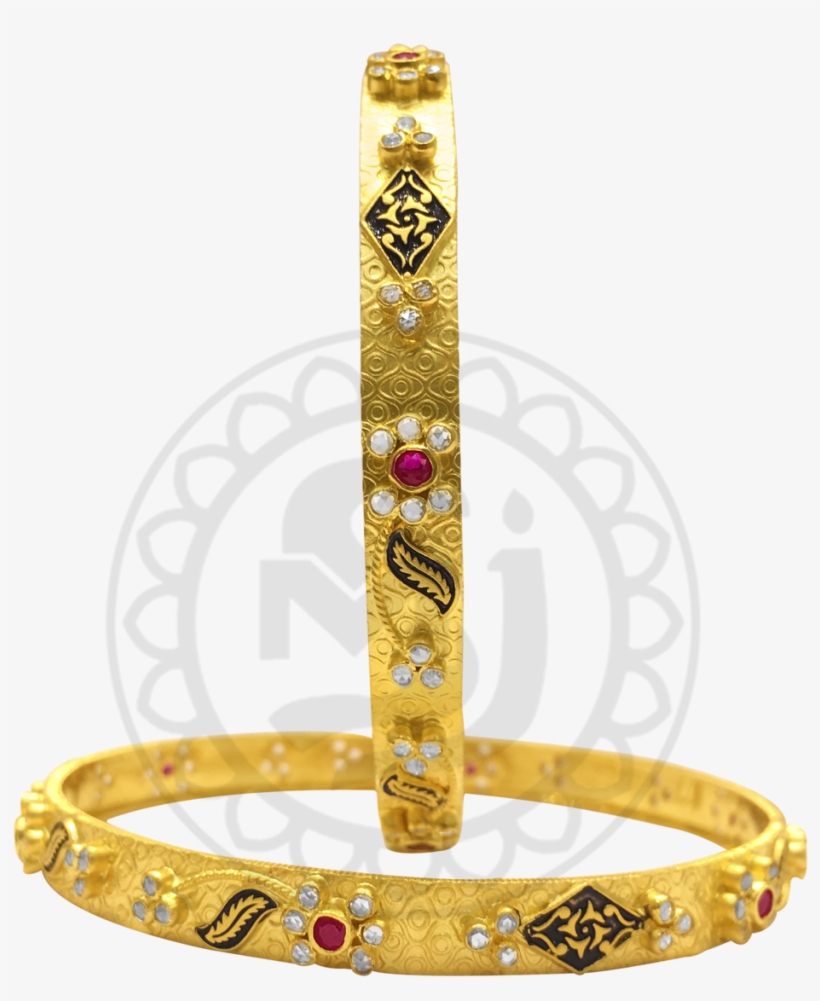 Gold Bangles - Diamond, transparent png download