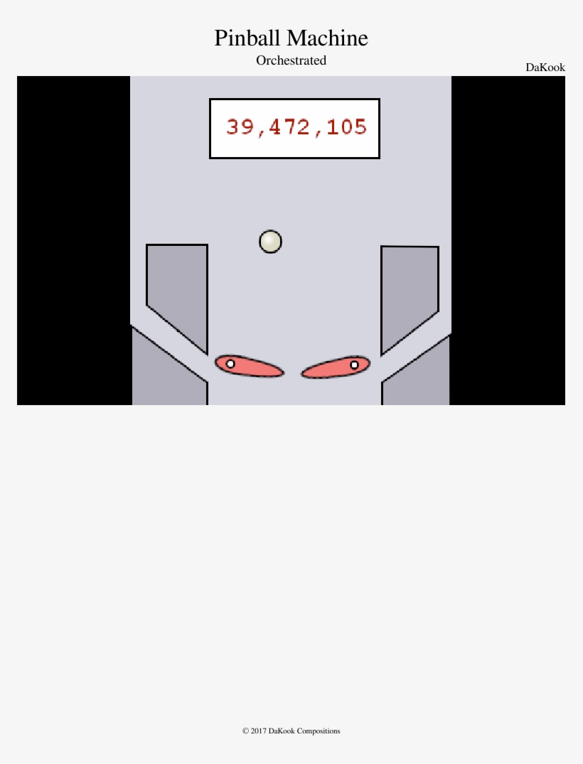 Pinball Machine Sheet Music Composed By Dakook 1 Of - Diagram, transparent png download