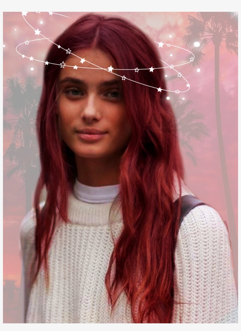 Model Sticker Messy Middle Part Hair Transparent Png 1024x1356