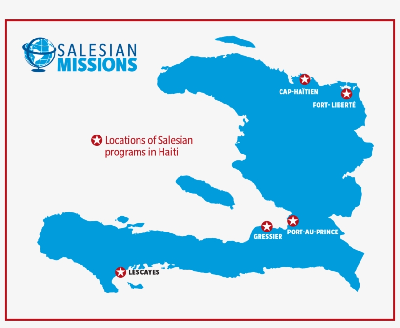 Salesian Missionaries Provide Education, Social Welfare - Map Of Haiti, transparent png download