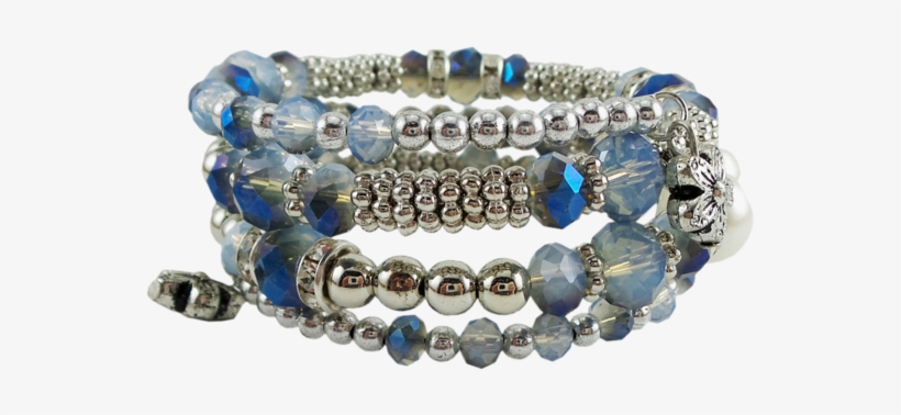 Fabulous Combinations Of Beads And Crystals Wrap 3 - Bracelet, transparent png download