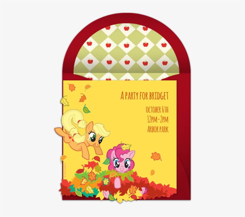 Leaf Pile Online Invitation - Cartoon, transparent png download