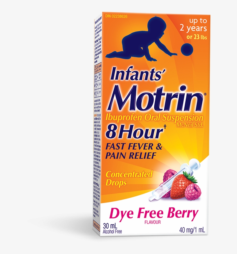 Available In Non-staining Dye Free Berry Flavour - Infant Motrin Concentration, transparent png download