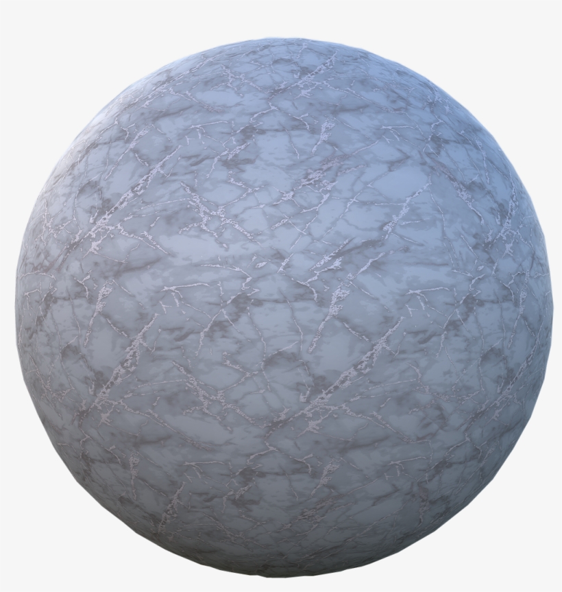 White Seamless Marble Texture With Cracks - Sphere, transparent png download