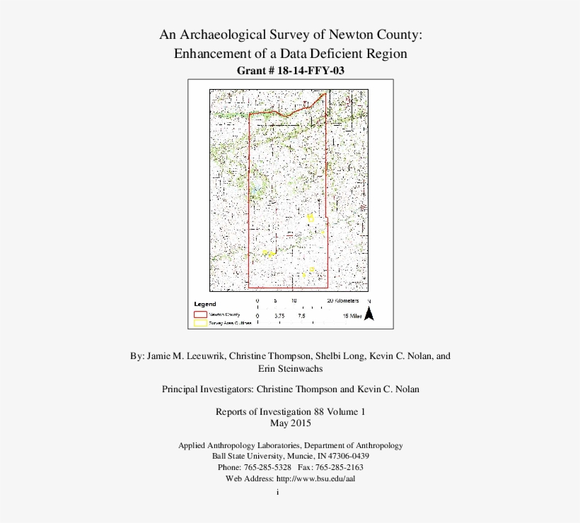 An Archaeological Survey Of Newton County - Diagram, transparent png download