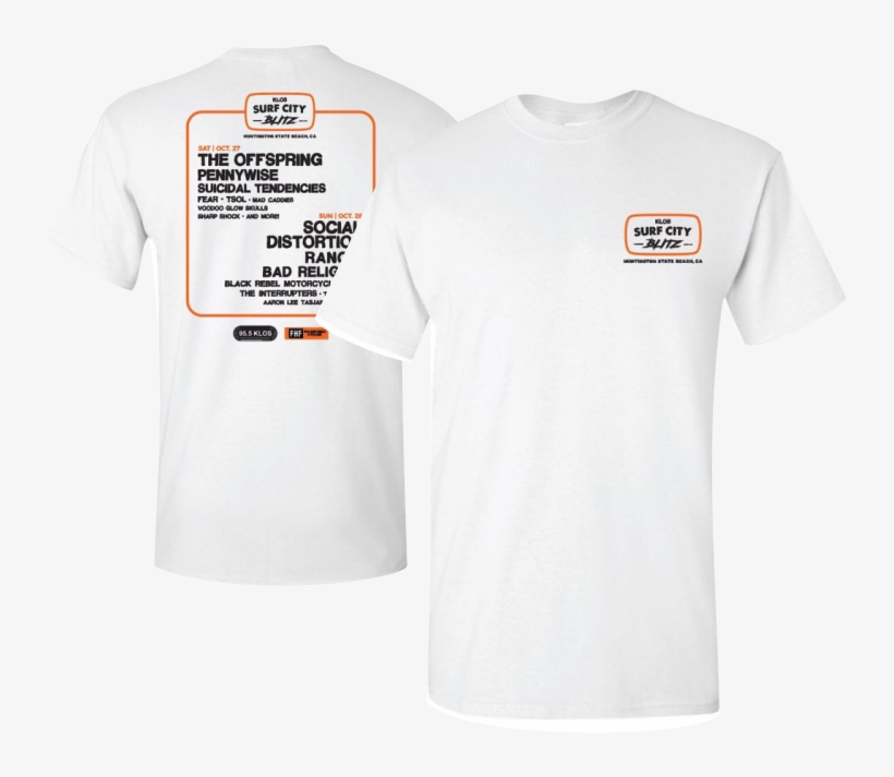 Surf City Blitz White Tee - Active Shirt, transparent png download