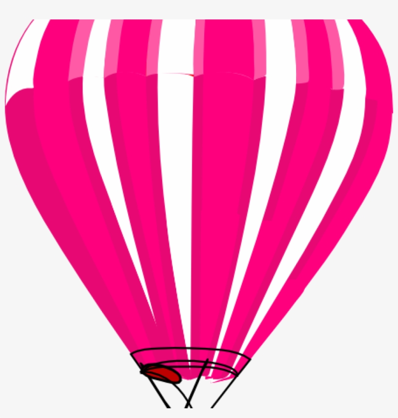 Air Balloon Clipart Pink And White Hot Air Balloon - Hot Air Balloon Clip Art, transparent png download