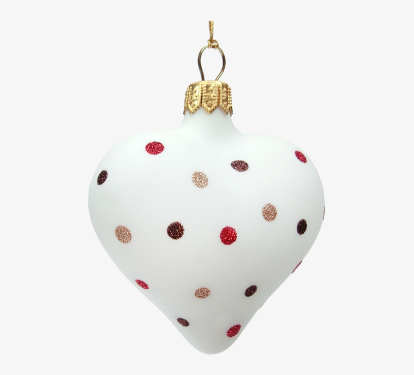 Heart-shaped Ornament With Glitter Dots - Christmas Ornament, transparent png download
