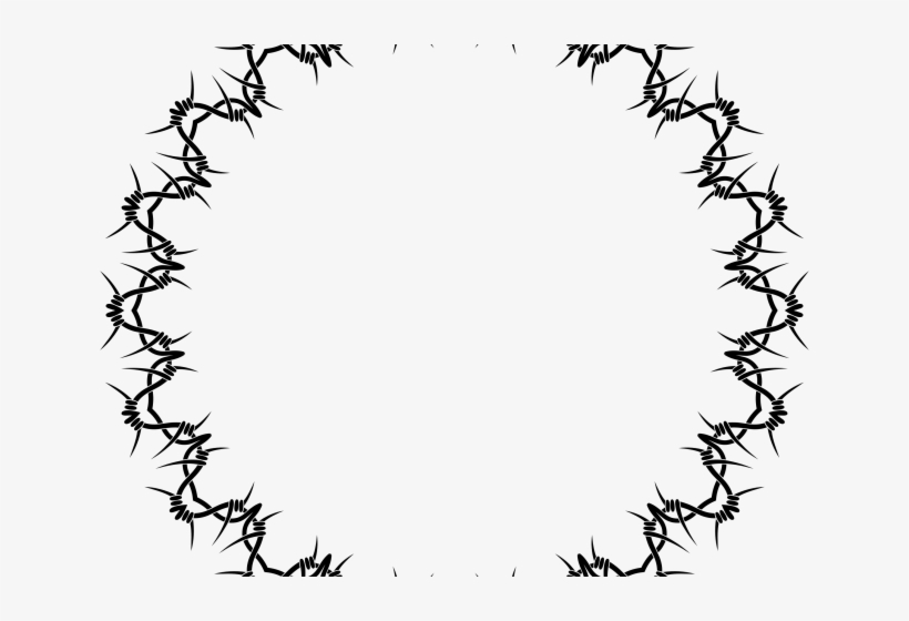 Barb Wire Clipart Frame - Circulo Borda Zig Zag, transparent png download