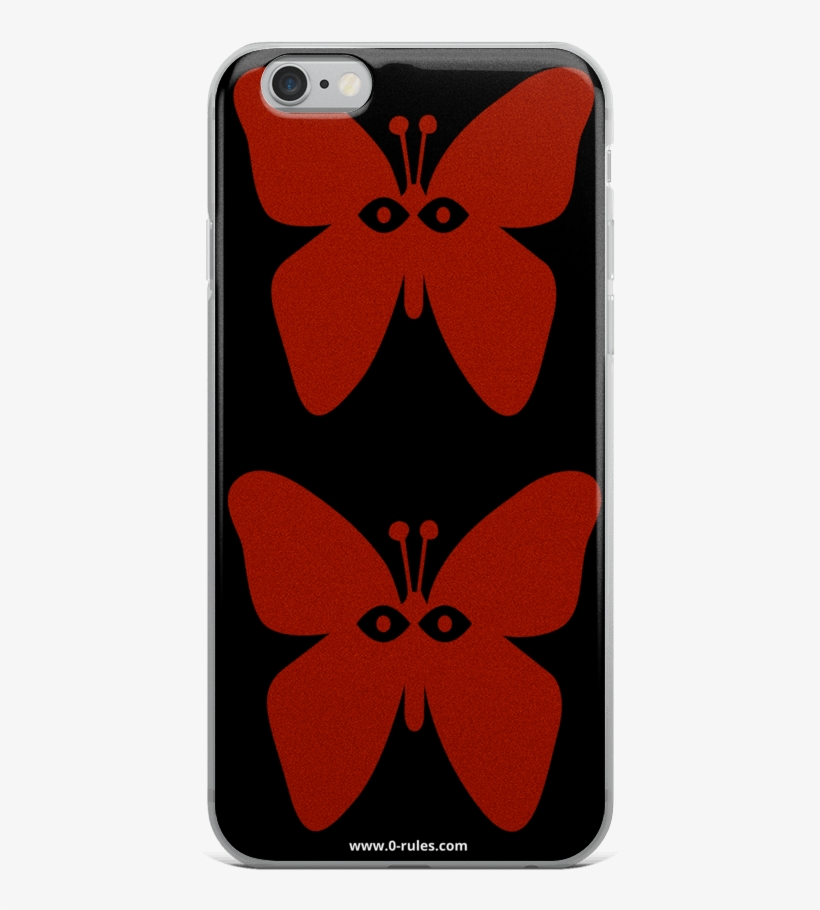 Red Butterfly Iphone Case - Mobile Phone Case, transparent png download