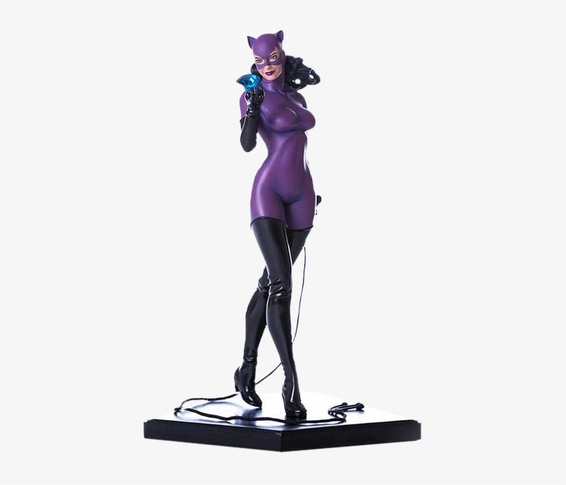 Catwoman 1/10th Scale Statue - Catwoman Iron Studios, transparent png download