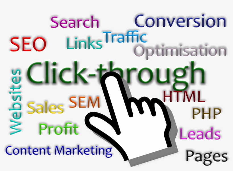 Click-through Seo - Pointing Finger, transparent png download