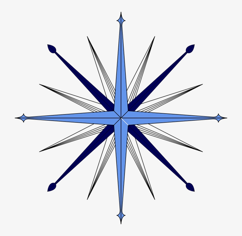 Images Of Compass Rose - Rosa Delos Vientos Azul, transparent png download