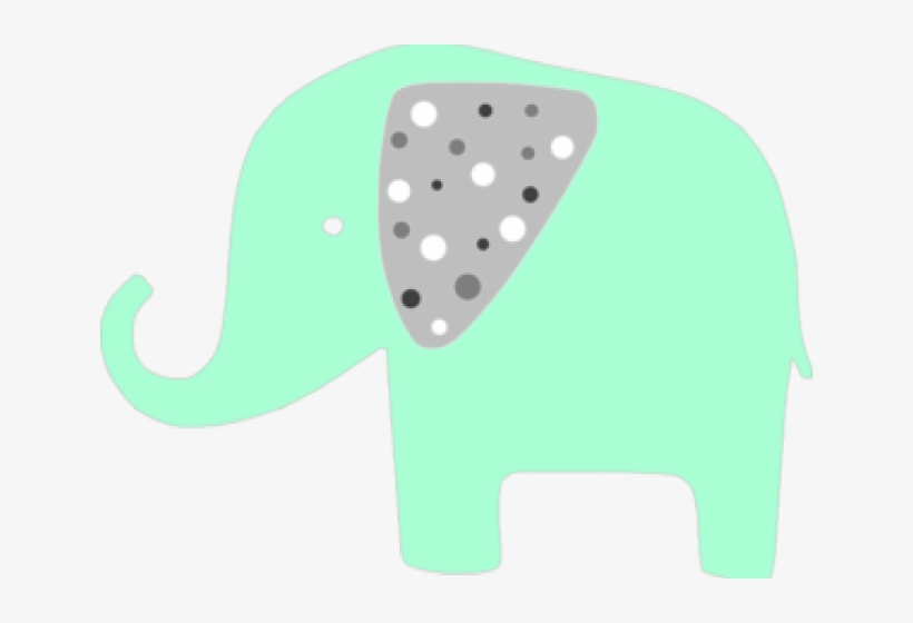 Elephant Clipart Mint - Mint Green Clipart, transparent png download