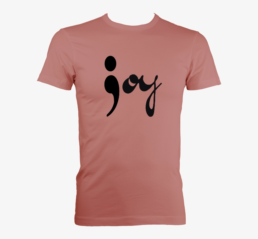 Joy Semicolon Men's Fitted T-shirt - Active Shirt, transparent png download