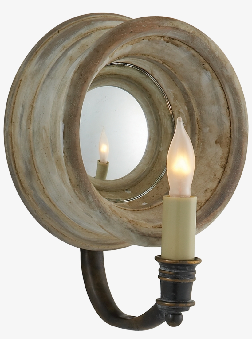 Chelsea Small Reflection Sconce In Old White - Sconce, transparent png download