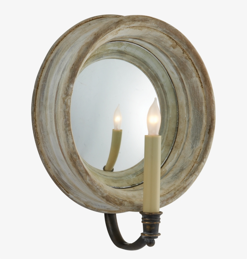 Chelsea Medium Reflection Sconce In Old White - Купить Зеркало Рыбий Глаз, transparent png download