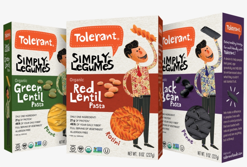 Tolerant Simply Legumes™ Made With One Simple Ingredient - Brand Pasta, transparent png download