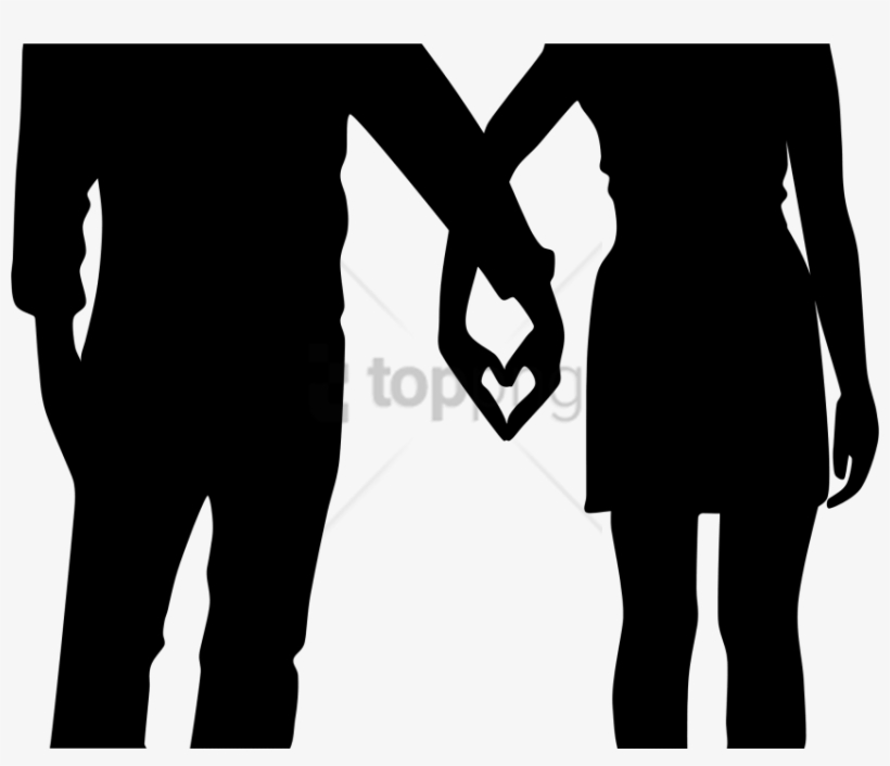 Free Png Couple Silhouette Holding Hands Png Image - Couple Holding Hands Clipart, transparent png download