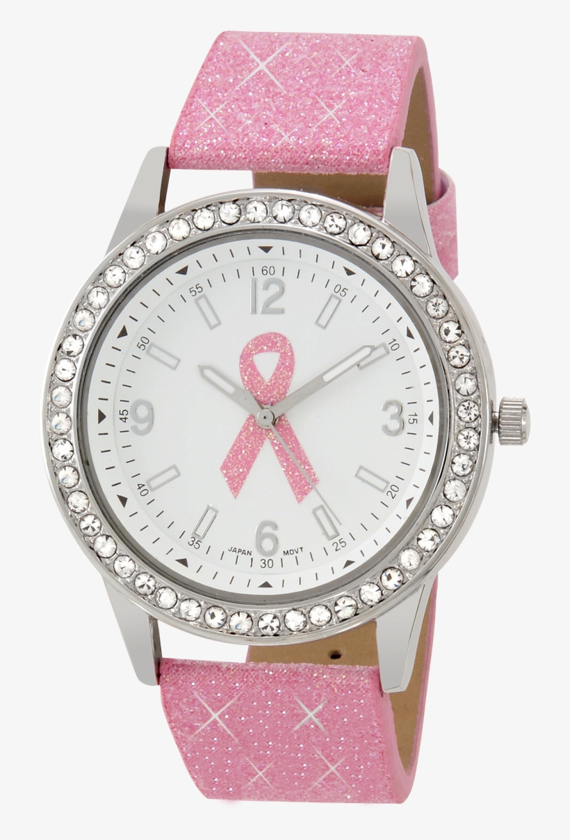 Breast Cancer Awareness Glitter Watch - Aim Mia, transparent png download