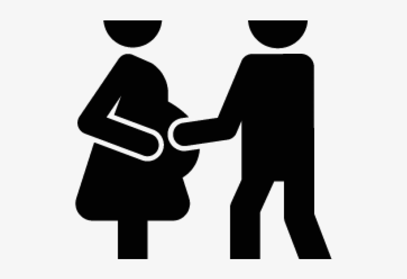 Silhouette Clipart Couple - Pregnancy, transparent png download