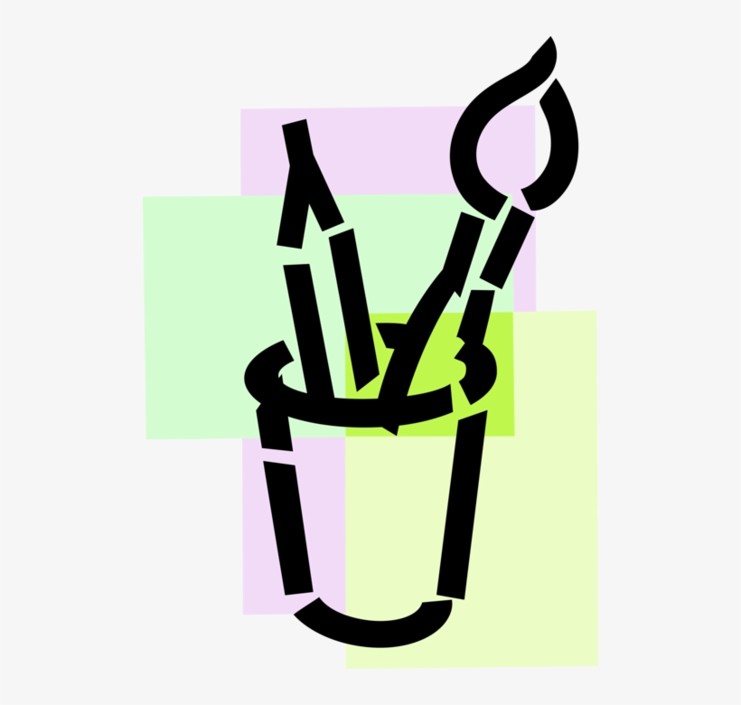 Vector Illustration Of Visual Arts Artist's Paintbrush, transparent png download