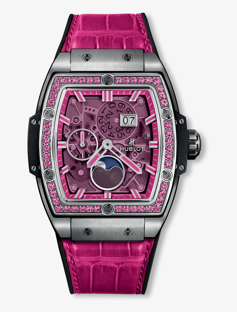 Spirit Of Big Bang Moonphase Titanium Pink - Hublot Spirit Of Big Bang, transparent png download