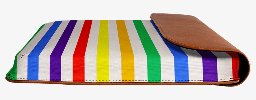 Dailyobjects Rainbow Rush Real Leather Envelope Sleeve - Tan, transparent png download