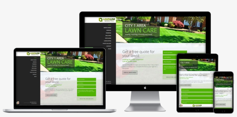 Lawn & Landscape Responsive Website Template, transparent png download