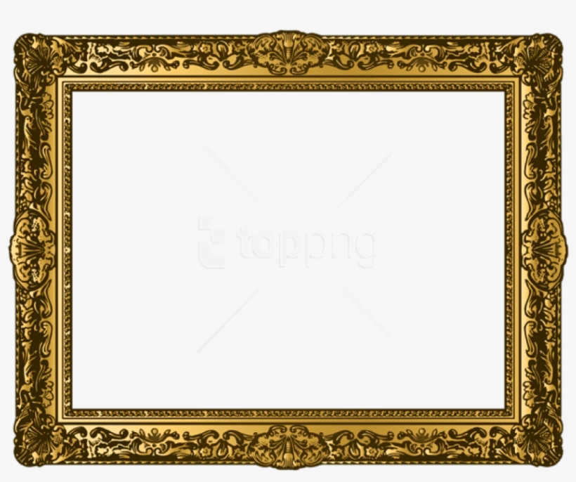 Free Png Best Stock Photos Classic Gold Picturesframe - Empty Frame Png, transparent png download