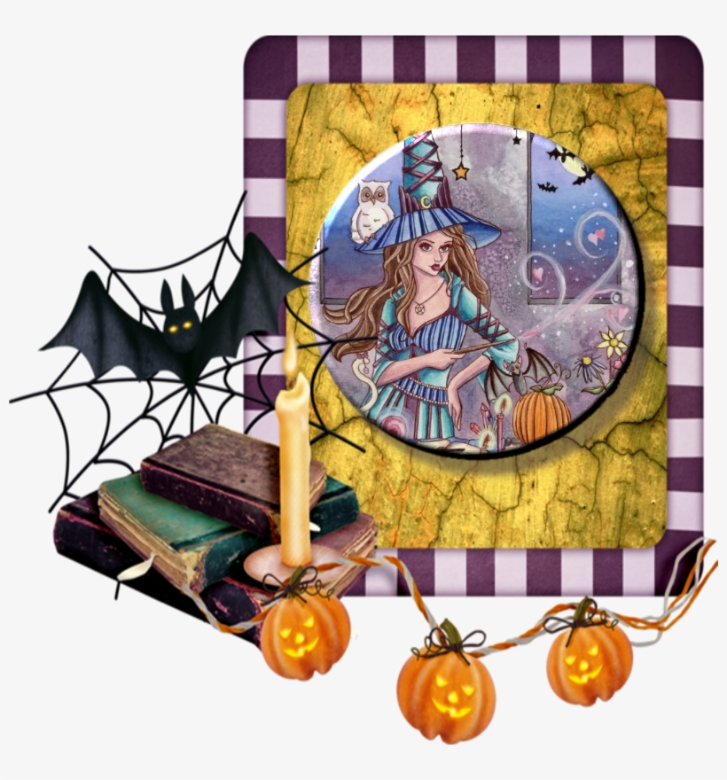 Witch With Owl - Illustration, transparent png download