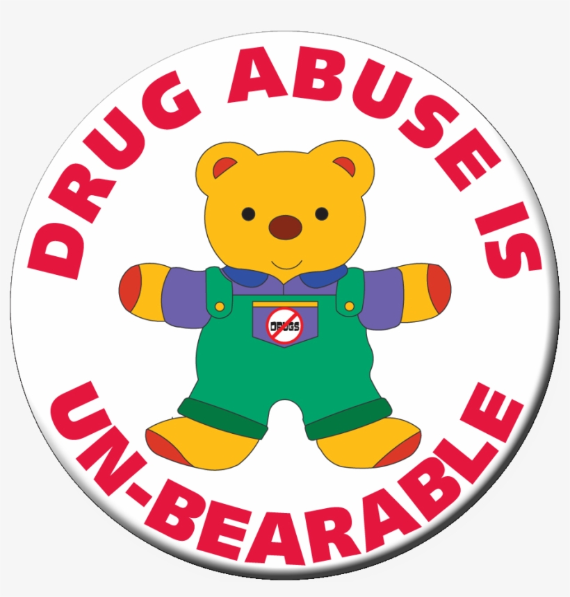 "drug Abuse Is Un-bearable" Red Ribbon Teddy Bear - Cartoon, transparent png download