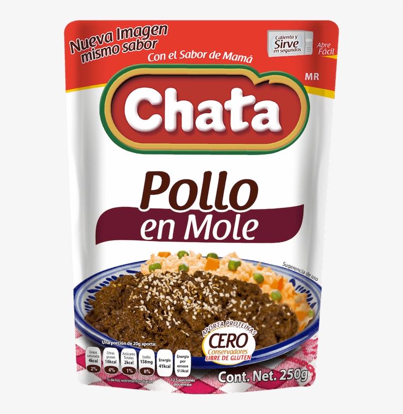 Chata Pollo En Mole 250g - Chata Refried Bean 15.2, transparent png download