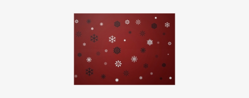 Black And White Snowflakes On Red, Winter Snow Background - Wallpaper, transparent png download
