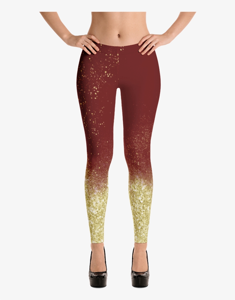 Christmasleg Red Mockup Front High Heels White Small - Imagineavalon Christmas Leggings, Christmas Clothing,, transparent png download
