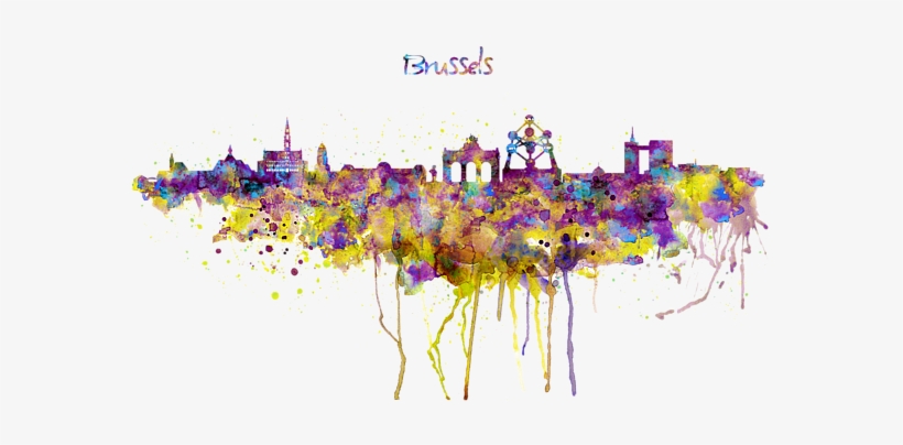 Click And Drag To Re-position The Image, If Desired - Brussels Skyline Art, transparent png download