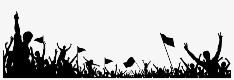 Party Crowd Silhouette Png Download - Supporters Silhouette, transparent png download