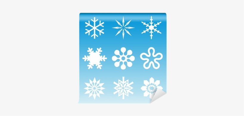 White Snowflakes On A Blue Gradient Background Wall - Personal Diary: Thought Is Power, transparent png download