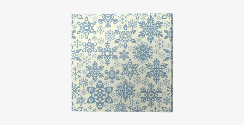 Seamless Snowflakes Background Canvas Print • Pixers® - Stock Illustration, transparent png download