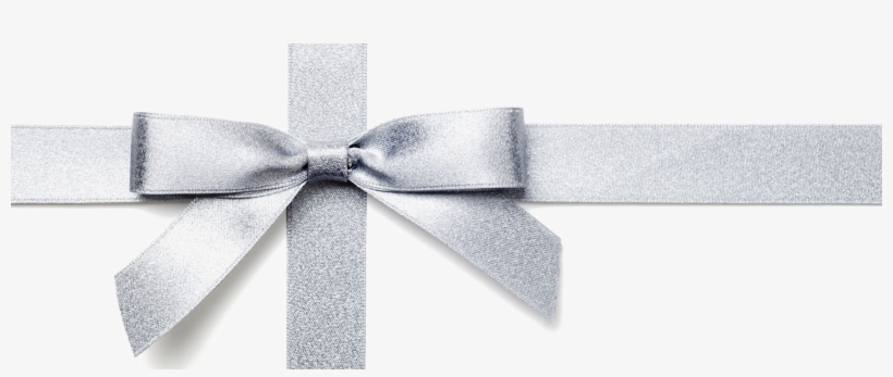 White Ribbon Png Image - Silver Gift Ribbon Png, transparent png download