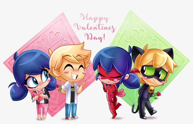 Chibi Valentine's Day - Imagenes De Miraculous Chibi, transparent png download