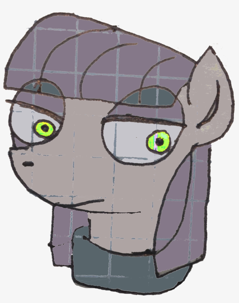 Grinwild, Colored Sketch, Face, Graph Paper, Maud Pie, - Cartoon, transparent png download