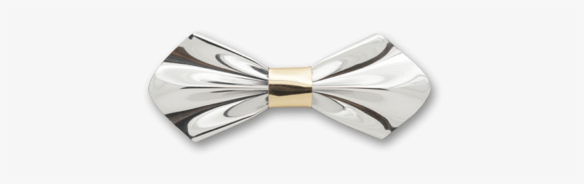 Prince In Gold Silver Bow Tie - Gold, transparent png download