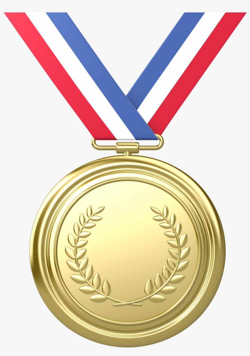 Olympiad Gold Medal Clipart - Gold Medal Transparent Background, transparent png download