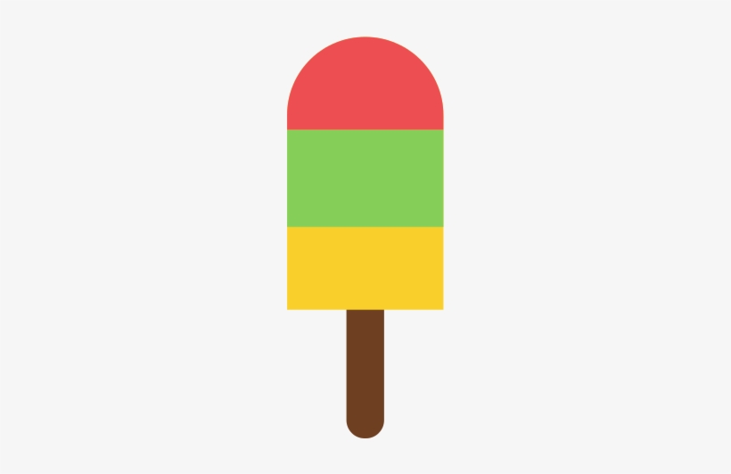 Three Color Popsicle Icon Image - Ice Cream Bar, transparent png download