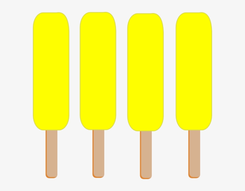 Popsicle Clipart Yellow - Clip Art, transparent png download
